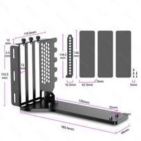 1 Set External Gpu Docking Station Vertical Gpu Mount Bracket 2/3 Slots Graphics Card Steering Holder With Hardware Egpu Dock as the picture