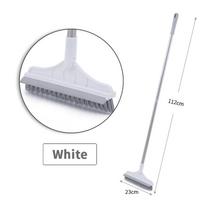 Grindų šveitimo šepetys 2 viename Valymo šepetys ilga rankena Nuimamas valytuvas Magic Broom Šepetys Valytuvas plytelės Virtuvės valymo įrankiai balta