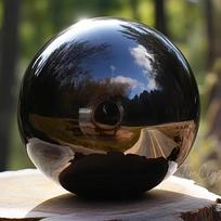 Natūrali juodojo obsidiano sfera Juodojo obsidiano rutulys Fengšui Meditacijai Kristalų Gydymui Astrologijai Namų Dekoras 20mm