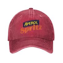 Aperol Spritz Washed Baseball Cap  y2k Funny Sun Trucker Hat Summer Unisex Adult Running Hippie Snapback Cap One Size