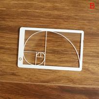 Golden Ratio Ruler Viewfinder, Optical Fibonacci Spiral Measuring Tool for Art, Design & Photography