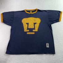 Vintažiniai PUMAS UNAM MEKSIKO MARŠKINĖLIAI T-shirt Nudėvėti Ringer Dvipusiai Reti XL M