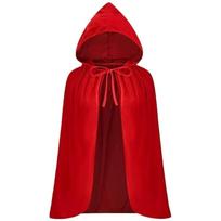 Pasakos Raudonkepuraitės apsiaustas 80/130cm Cosplay kostiumo apsiaustas Kūrybiškas nėriniuotas apdailos apsiaustas Kalėdos 80cm 31.50in-Red