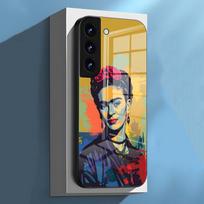 F-Frida K-Kahlo telefono dėklas Samsung S26 S25 S24 FE S23 S22 S21 Plus S20 Ultra Note20Ultra juodas stiklinis dangtelis Galaxy S25 Ultra