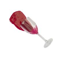 Simulated Fallen Red Wine Glass Decoration Parody Toy Ornament, Home Decoration  Photography Props Holiday Gifts