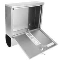 Stainless Steel Durable Mailbox With Lock Suitable Capacity Envelopes Mails Wall Mount Outdoor Home Office Garden sidabras