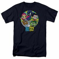 Teen Titans Go! Go Go Group T Shirt Mens Licensed Cartoon Merchandise Navy XL