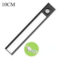 Naktinė lemputė LED lemputė po spintele Šviesos judesio jutiklio spintelės šviesa USB įkraunama virtuvės apšvietimo lempa spintelės lempa 10CM juoda