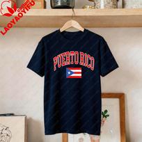 Puerto Riko Grafinis Marškinėlis Retro Mada Vėliavos Spaudinys Drabužiai Unisex Viršutiniai Drabužiai Y2k Estetika Apvalus Kaklas Grafiniai Marškinėliai Spalvotas Spaudinys Madingi Viršutiniai Drabužiai S