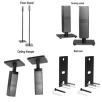 Suderinamas sieninis/grindinis tvirtinimo laikiklis BOSE erdvinio garso garso juostoms 300, 650, 700, 850, 900. 700/650 Surround Wall Mount Black Pair
