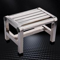 Nerūdijančio plieno kvadratinė kėdutė voniai, vandeniui atspari dušo kėdutė, buitinė sutirštinta neslystanti maža kėdė 20.5cm*28.5cm*20.7cm