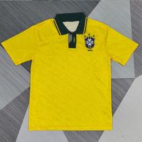 Retro Brazilijos namų futbolo marškinėliai 1991-1993 Gerbėjų leidimas L geltona