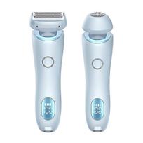 Women's Electric Razor - 2-in-1 Portable Shaver, Elegant Blue Design