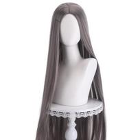 40 colių spalvotas anime ilgas tiesus viduryje skeltas kirpčiukais moteriškas sintetinis perukas, tinkamas šventinėms vakarėliams, Helovino šventės vaidmenų žaidimams 40inches&1pc