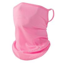 Ice Silk Full Face Mask Balaclava Summer Sun Protection Breathable UV Resistant Windproof for Cycling Hiking Outdoor Activities rožinė