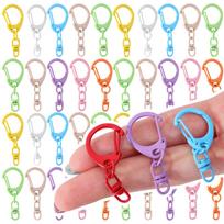 10/50pcs Colorful 20mm Keyring Lobster Clasp Hook Connectors designed for DIY Keychain Connector Key Ring Jewelry Making Accessories 10pcs