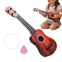 Ukulele for Kids 17 Inch Educational Toys Plucked String Instrument for Kindergarten Students Classroom School Daycare Boys raudona