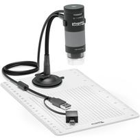 Plugable USB skaitmeninis mikroskopas Su nuimamu stebėjimo elementu, suderinamas su 2.0 (2MP, 10x/250x priartinimas) - plokštė, Windows, macOS, Linux, iPad, balta
