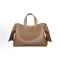Acne Studios Musubi Minimalist Commuter Drop Design Soft Leather And Calfskin Tote Bag Shopping Bag Shoulder Crossbody Handbag Medium A10255-640 Basic Set (Bag+Dust Bag)
