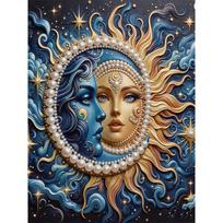 Unique DIY Pearl Gem Painting Kit 30x40cm The Sun Frameless Art Perfect Handmade Gift for Adults Home Wall Decor for Any Occasion 30x40cm