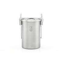 KEITH Titanium Camping Cooking Titanium Rice Picnic 900ml Pot, Cooker, Travel, Cookware, (Sliver (KEITH-Ti6300)) sidabras