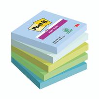 Lipnūs lapeliai Post-it Super Sticky  76 mm x 76 mm, pak. - 5 blokeliai, po 90 lapelių, melsvos spal