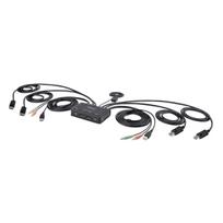 Adapteris USB StarTech KVM StarTech 2-Portų DP jungiklis 4K USB + garsas | C2-DD46-UA2-CBL-KVM | 0065030899215