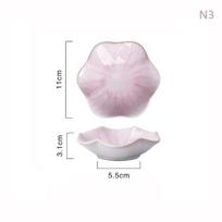 1 vnt. Keraminė degustacinė lėkštelė gėlės formos porcelianinė riešutų lėkštelė maža lėkštelė mini sojos padažo prieskonių indas stalo reikmenys virtuvės reikmenys N3