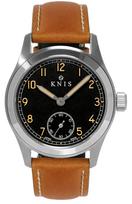 KNIS Retro Military Watch for Sapphire 10 ATM Water Black Camel Leather (Nis) Japanese-made Men, Glass, Resistant, Dial, Strap, KN003-BKCALE juoda
