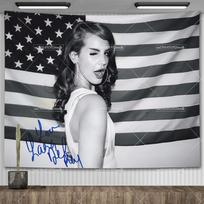 Lana Del Rey Flag Tapestry Wall Hanging Religious Tapestrys Room Decoration Aesthetic Art Posters Dormitory Decor Tapestries 74x94cm(29x37in)