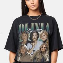 Olivia Benson Įstatymas ir tvarka TV laida Vintažinio stiliaus marškinėliai moterims ir unisex Atsitiktiniai trumpomis rankovėmis apvalia kaklo iškirpte Mašininis juodas S