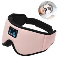 Miego kaukė su „Bluetooth“ ausinėmis, 3D juoda miego akių apsauga su itin plonais stereo garsiakalbiais ir mikrofonu, puikiai tinka miegantiems ant šono, kelionėms, meditacijai