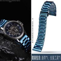 Mėlynas nerūdijančio plieno laikrodžio dirželis Rossini CITIZEN Tissot laikrodžiui Nerūdijančio plieno grandinėlė Metalinis vientiso plieno dirželis 20 21 22mm 20mm width