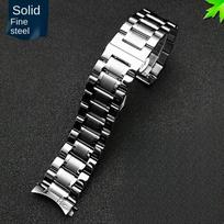 Seiko Timex Casio Longines lenktu galu nerūdijančio plieno dirželis vyrams 20mm 22mm aukštos kokybės metalinis laikrodžio dirželis grandinėlė apyrankė 18mm