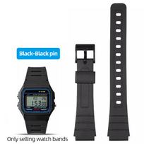 F91 Laikrodžio korpuso priedai Mod rinkinys Casio F-91WM F-91WS F91W Pakeičiamas korpusas Dervos Silikoninis rėmelis Laikrodžio apyrankė Juoda Vyrai moterys  For F-91