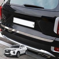 Hyundai Palisade 2020-2026 Automobilio Sidabrinis Nerūdijančio Plieno Galinių Durų Dekoratyvinis Dangtelis Apdailos Išorės Aksesuarai Bright Silver