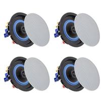 Herdio Bluetooth Speaker System Mount Speaker System 4-inch 2-way Ceiling-Mount (4 Speakers) - Round, 160W, In-Ceiling balta
