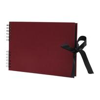 Black Inner Pages Ribbon Photo Albums 40 Sheets Handmade Memory Books Minimalist Creative Collection Book Birthday Gifts raudona
