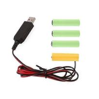 6V AA Baterijų Eliminatoriai USB Maitinimo Šaltinis Pakeičia 4x 1.5V AA su Jungikliais 1m