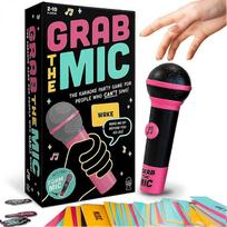 Grab The Mic Karaoke žaidimas, Linksmas stalo žaidimas vaikams ir suaugusiems, Puikiai tinka vakarėliams ir gimtadieniams juoda