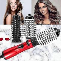 3-in-1 Hot Air Styler & 360 Rotating Hair Dryer - Curling & Straightening Brush with Ionic Technology for Frizz Control-CD6 only 5 hair clips