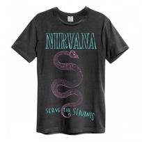 Sustiprinti Unisex Suaugusiųjų T-shirt „Serve The Servants Nirvana“ S juoda