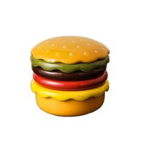 6-Layer Burger Shape Ceramic Plate Set Stackable Creative Snack Tray  Party Gift geltona