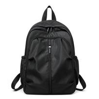 Solid Color Travel Backpack Water-Repellent Large Capacity Schoolbag for Middle School Students Small juoda