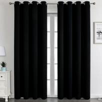Modernios Blackout Užuolaidos 100% Tamsinančios Kambarį, Didelio Tankio Audimas, Vienspalvės Paprasto Dizaino Miegamajam Svetainei 100*130cm 345g juoda