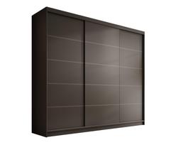 Spinta ADRK Andy, juoda sp., 250 cm x 58 cm x 215 cm, su veidrodžiu