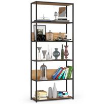 Pastatoma lentyna 80 cm, juoda/ąžuolo