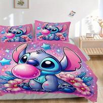 3 vnt. Mielas su „Stitch“ raštu patalynės komplektas, minkštas ir patogus antklodės užvalkalas miegamajam B012 135x200cm