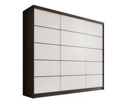 Spinta ADRK Andy, juoda/balta sp., 250 cm x 58 cm x 215 cm, su veidrodžiu