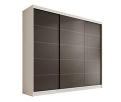 Spinta ADRK Andy, balta/juoda sp., 250 cm x 58 cm x 215 cm, su veidrodžiu
